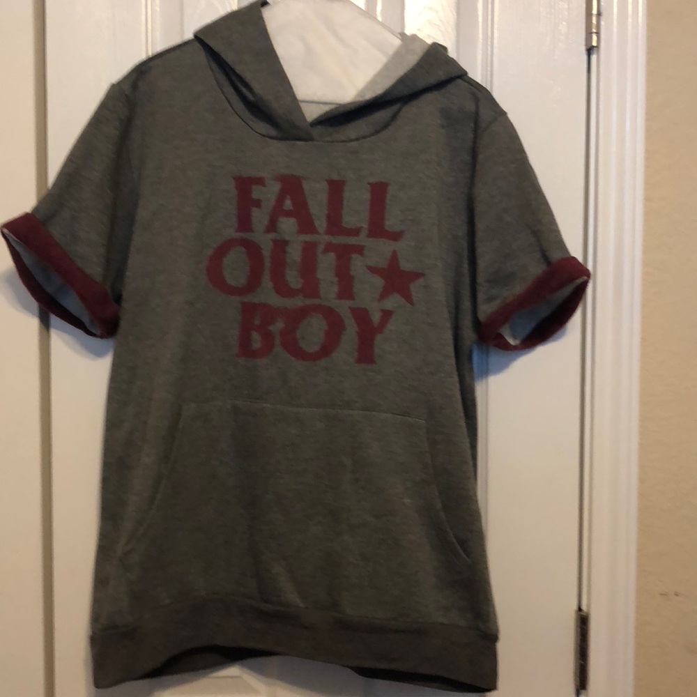 Fall Out Boy short sleeve fleece hoodie